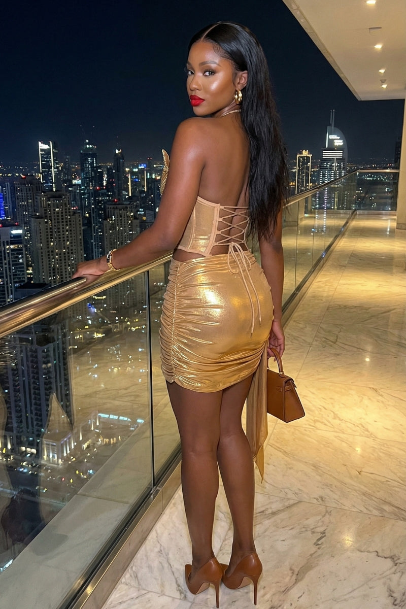 Gold dress